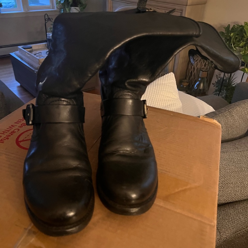 FRYE Veronica Slouch Mid-calf Black Boots-Sz8